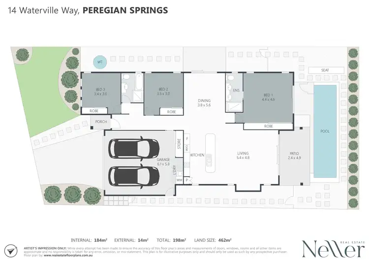 Floorplan of Homely house listing, 14 Waterville Way, Peregian Springs QLD 4573