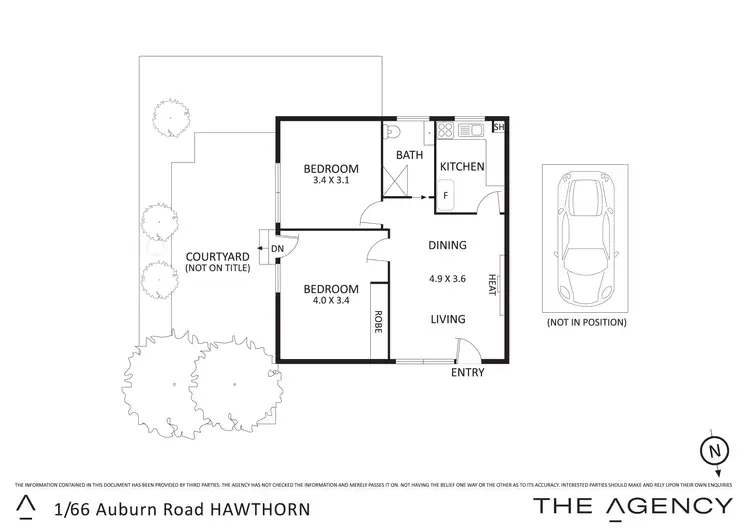 Floorplan of Homely apartment listing, 1/66 Auburn Road, Hawthorn VIC 3122