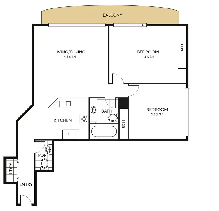 Floorplan of Homely apartment listing, 1415/222 Russell Street, Melbourne VIC 3000