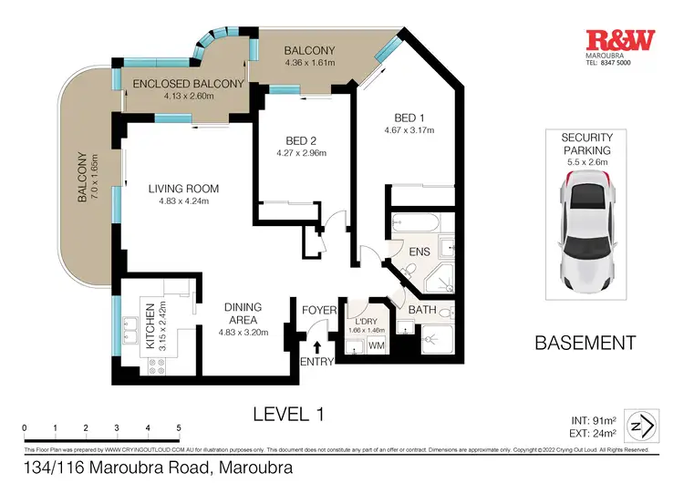Floorplan of Homely apartment listing, 134/116-132 Maroubra Road, Maroubra NSW 2035