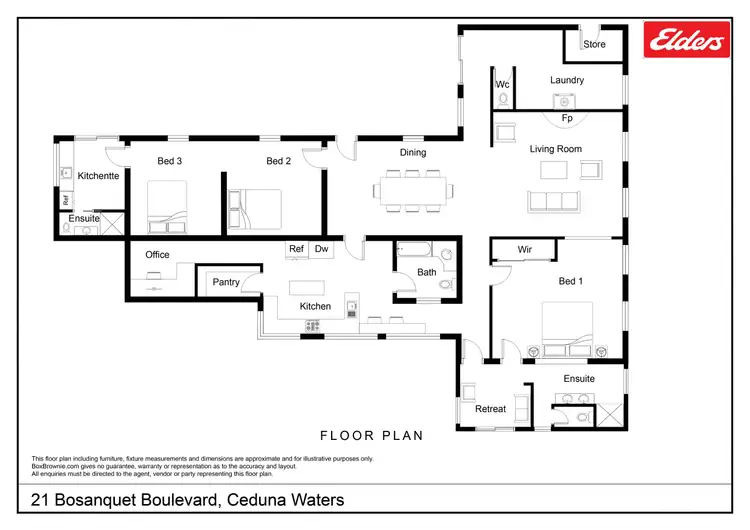 Floorplan of Homely house listing, 21 Bosanquet Boulevard, Ceduna Waters SA 5690