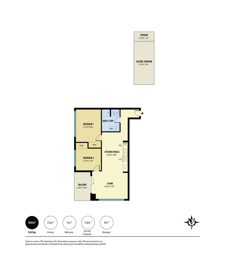 Floorplan of Homely apartment listing, 1716/160 Grote Street, Adelaide SA 5000