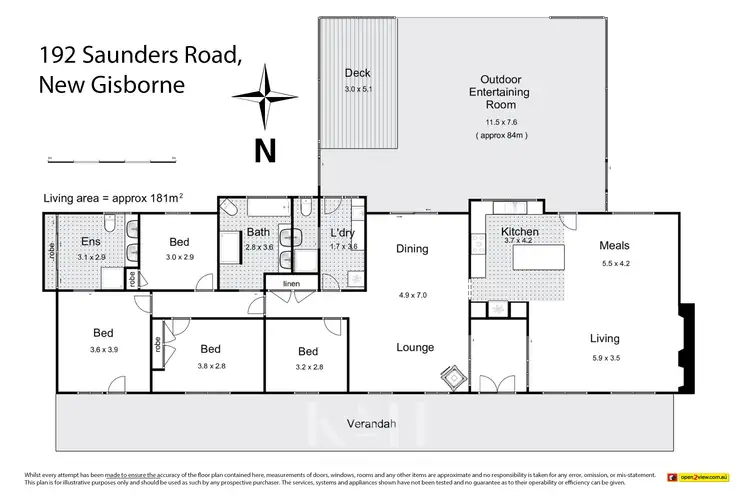 Floorplan of Homely house listing, 192 Saunders Road, New Gisborne VIC 3438