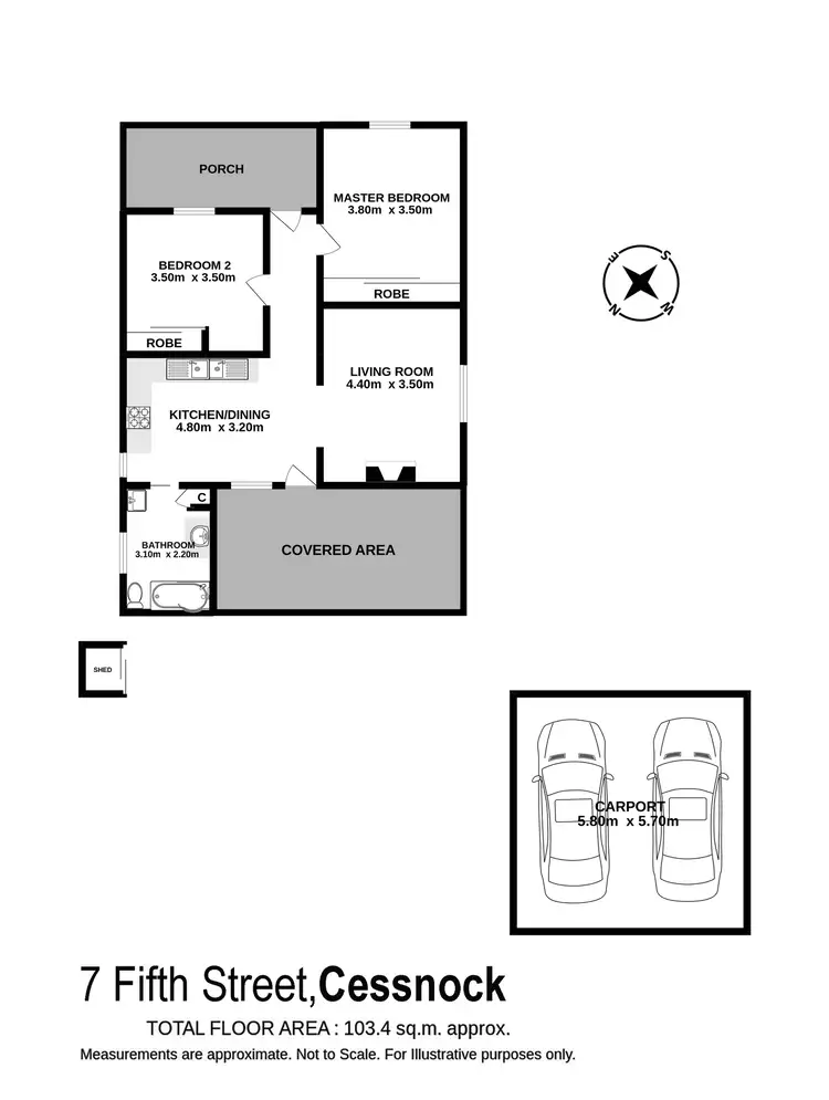 Floorplan of Homely house listing, 7 Fifth Street, Cessnock NSW 2325