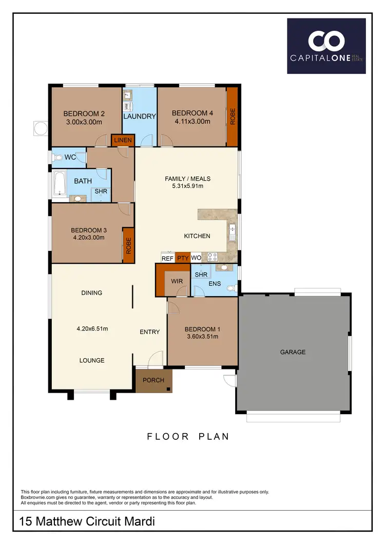 Floorplan of Homely house listing, 15 Matthew Circuit, Mardi NSW 2259
