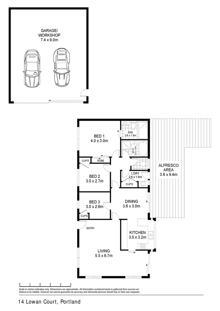 Floorplan of Homely house listing, 14 Lowan Court, Portland VIC 3305