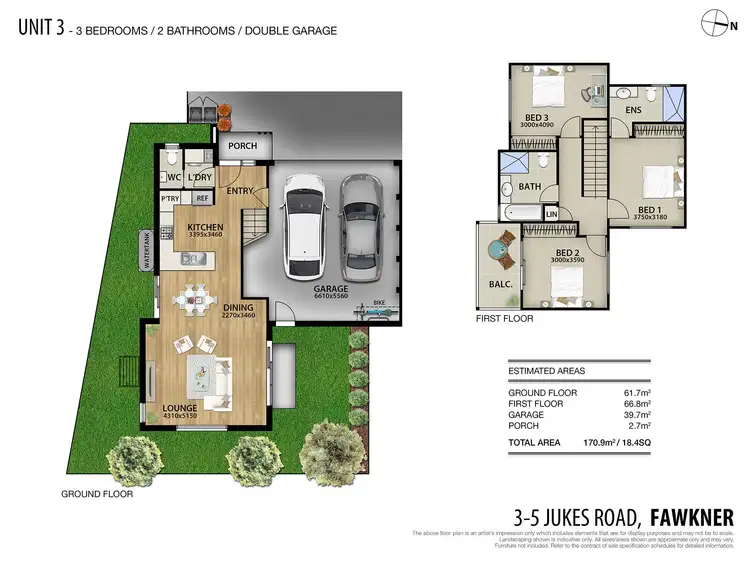 Floorplan of Homely townhouse listing, 3/3 Jukes Road, Fawkner VIC 3060