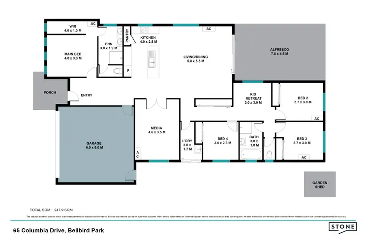 Floorplan of Homely house listing, 65 Columbia Drive, Bellbird Park QLD 4300