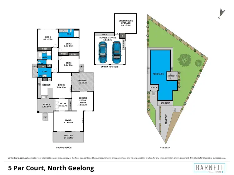 Floorplan of Homely house listing, 5 Par Court, North Geelong VIC 3215