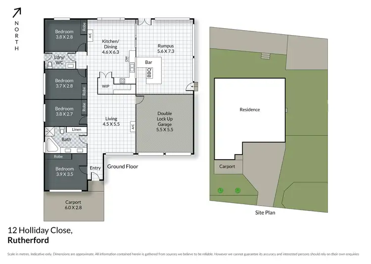 Floorplan of Homely house listing, 12 Holliday Close, Rutherford NSW 2320