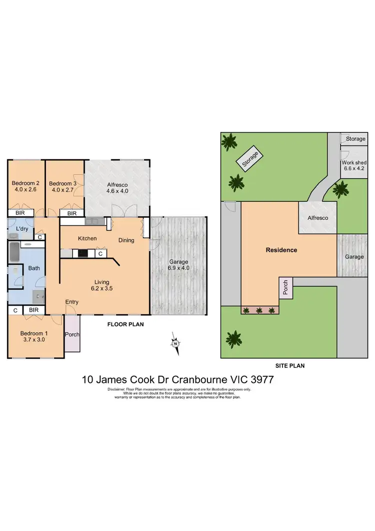 Floorplan of Homely house listing, 10 James Cook Drive, Cranbourne VIC 3977