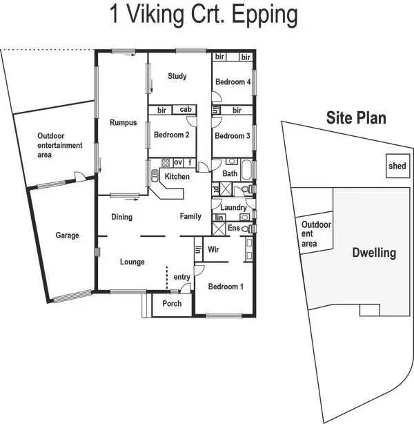 Floorplan of Homely house listing, 1 Viking Court, Epping VIC 3076