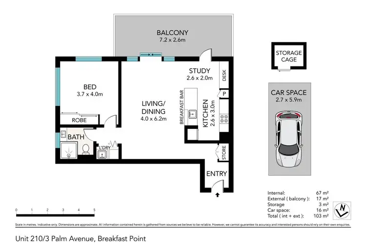 Floorplan of Homely apartment listing, 210/3 Palm Avenue, Breakfast Point NSW 2137