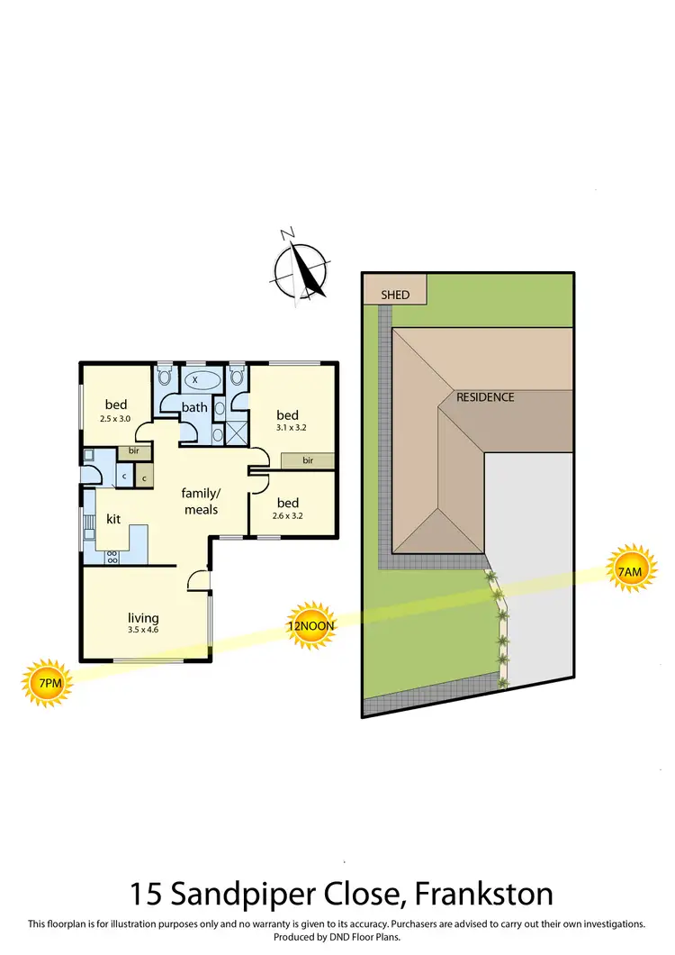 Floorplan of Homely house listing, 15 Sandpiper Place, Frankston VIC 3199