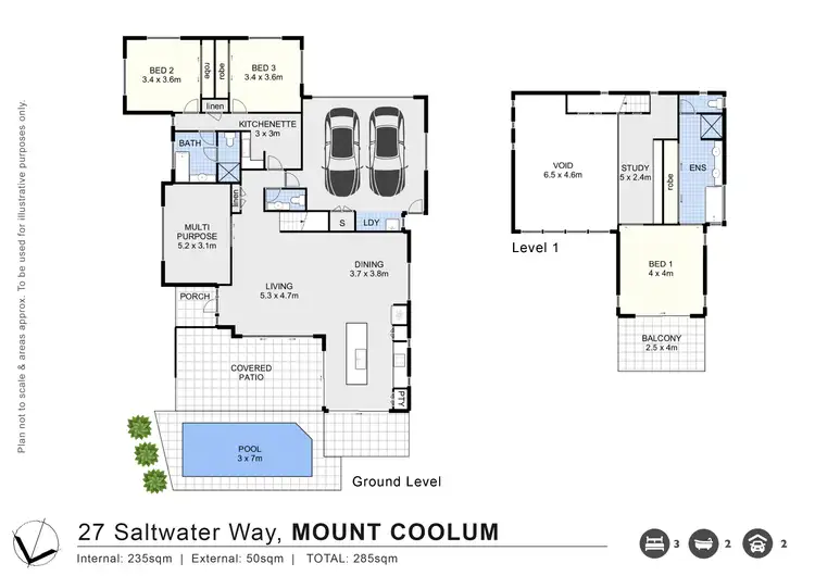 Floorplan of Homely house listing, 27 Saltwater Way, Mount Coolum QLD 4573