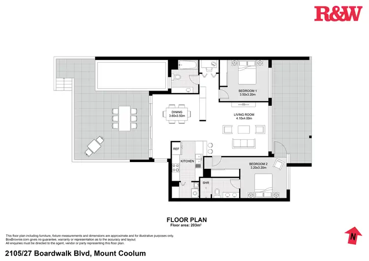 Floorplan of Homely unit listing, 2105/27 Boardwalk Boulevard, Mount Coolum QLD 4573