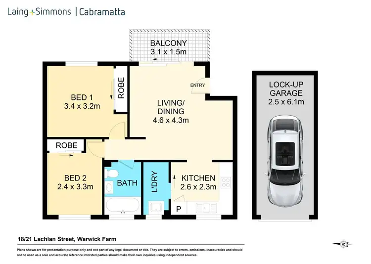 Floorplan of Homely unit listing, 18/21 Lachlan Street, Warwick Farm NSW 2170