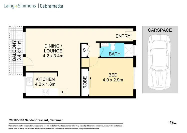 Floorplan of Homely unit listing, 29/186-188 Sandal Crescent, Carramar NSW 2163