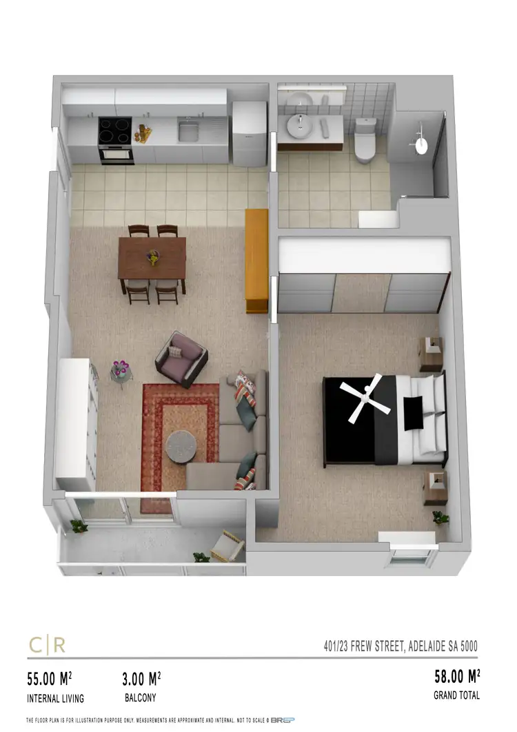 Floorplan of Homely apartment listing, 401/33 Frew Street, Adelaide SA 5000