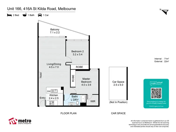Floorplan of Homely apartment listing, 166/416A St Kilda Road, Melbourne VIC 3000