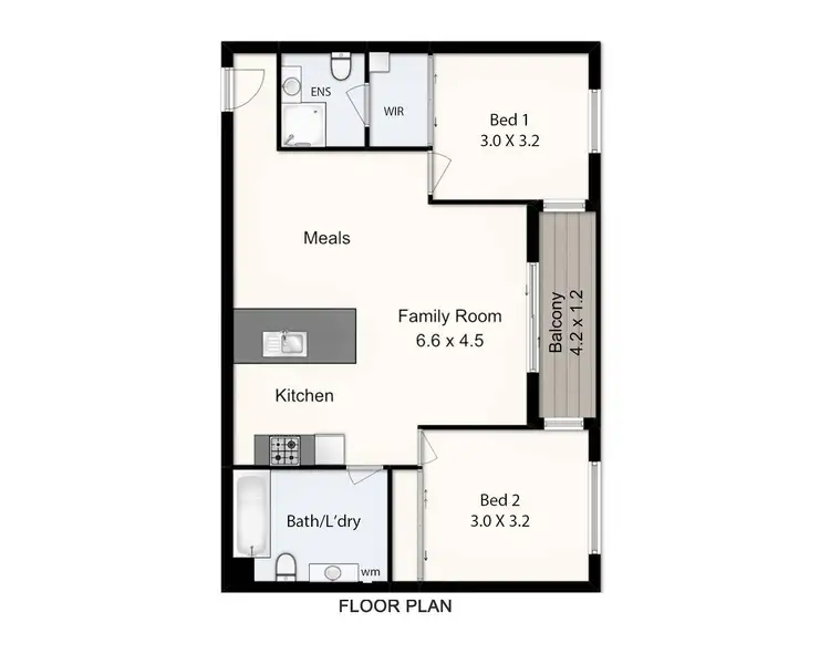 Floorplan of Homely apartment listing, 201/88-98 Southbank Boulevard, Southbank VIC 3006
