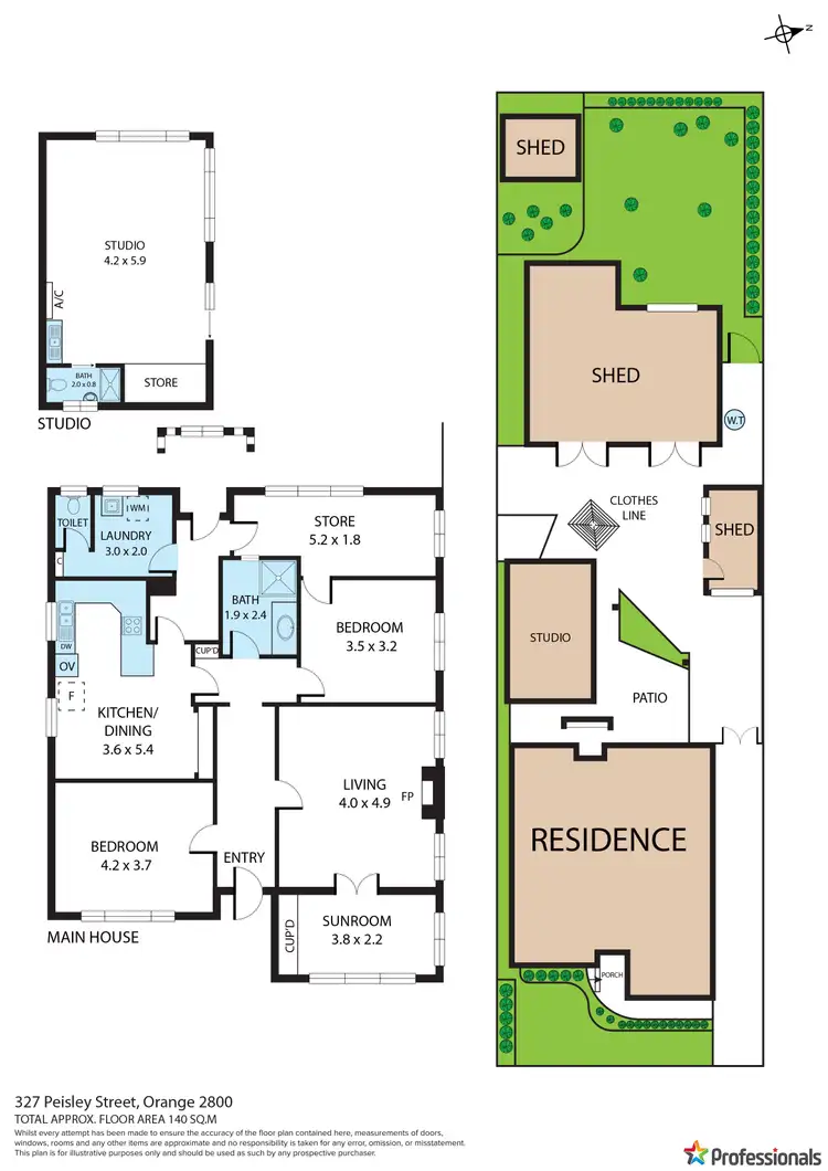 Floorplan of Homely house listing, 327 Peisley Street, Orange NSW 2800