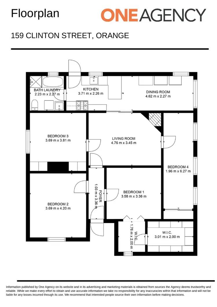 Floorplan of Homely house listing, 159 Clinton Street, Orange NSW 2800