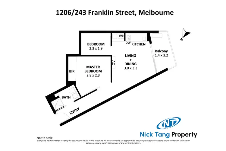 Floorplan of Homely apartment listing, 1206/243 Franklin Street, Melbourne VIC 3000