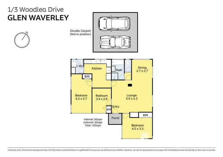 Floorplan of Homely unit listing, 1/3 Woodlea Drive, Glen Waverley VIC 3150