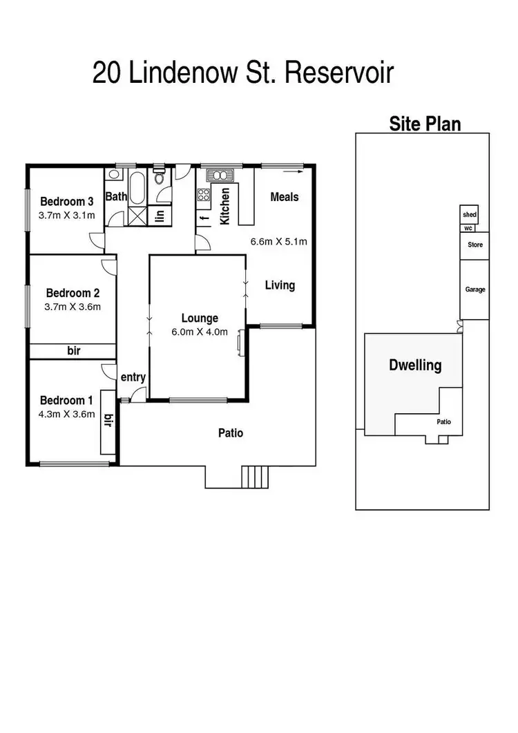 Floorplan of Homely house listing, 20 Lindenow Street, Reservoir VIC 3073