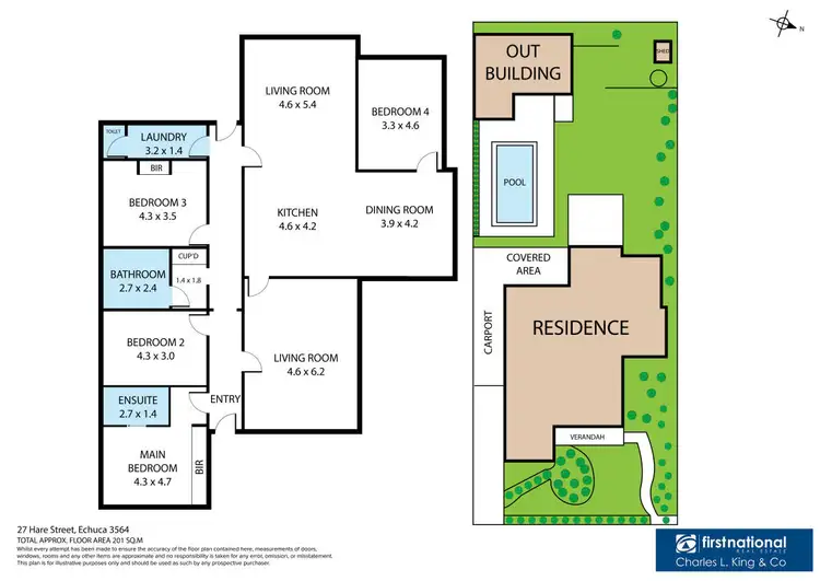 Floorplan of Homely house listing, 27 Hare Street, Echuca VIC 3564