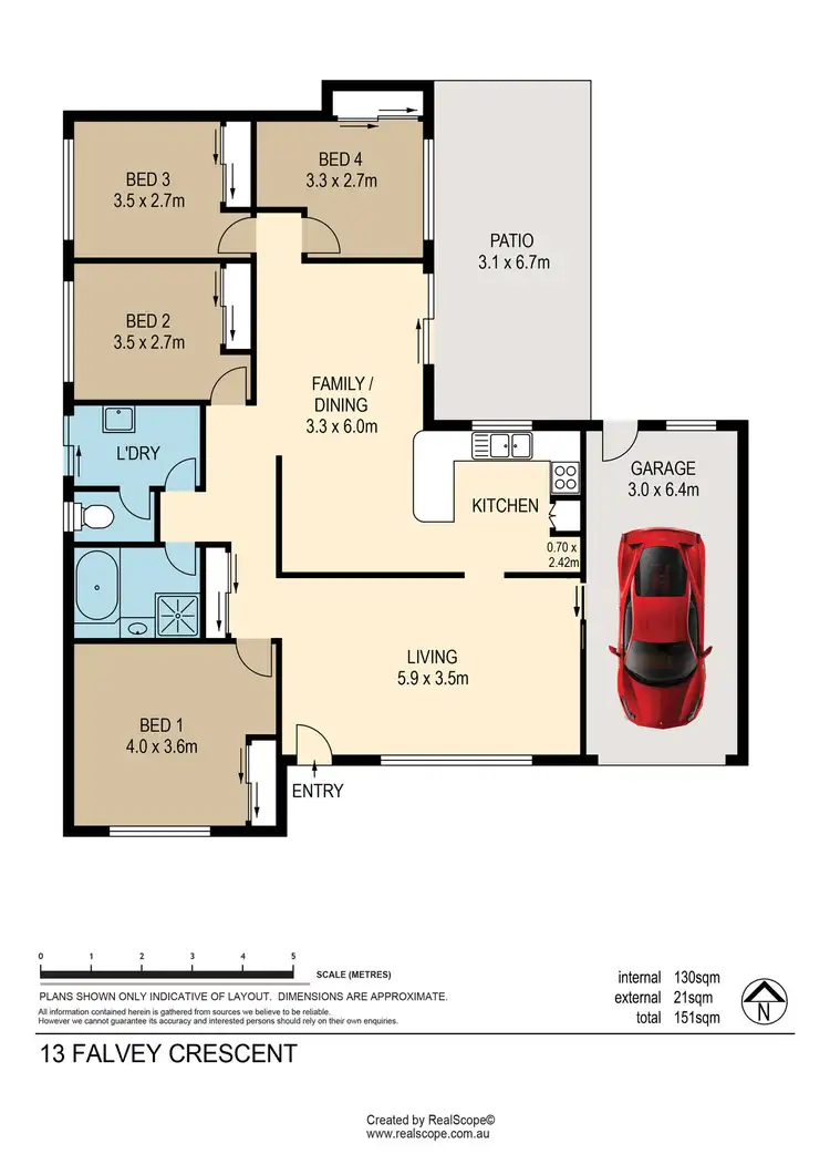 Floorplan of Homely house listing, 13 Falvey Crescent, Goodna QLD 4300