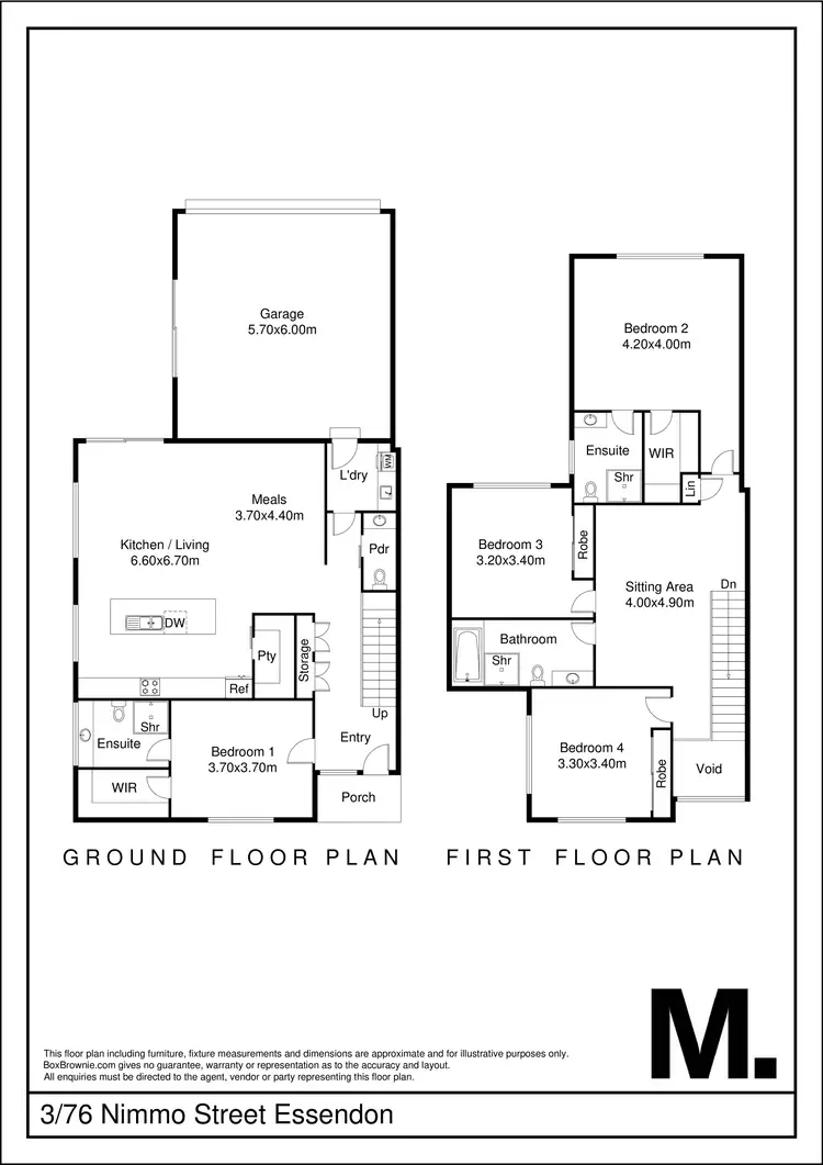 Floorplan of Homely townhouse listing, 3/76 Nimmo Street, Essendon VIC 3040