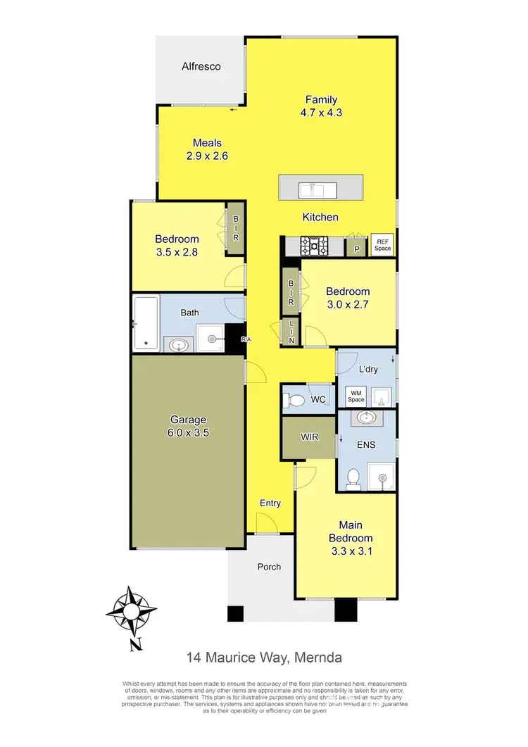 Floorplan of Homely house listing, 14 Maurice Way, Mernda VIC 3754