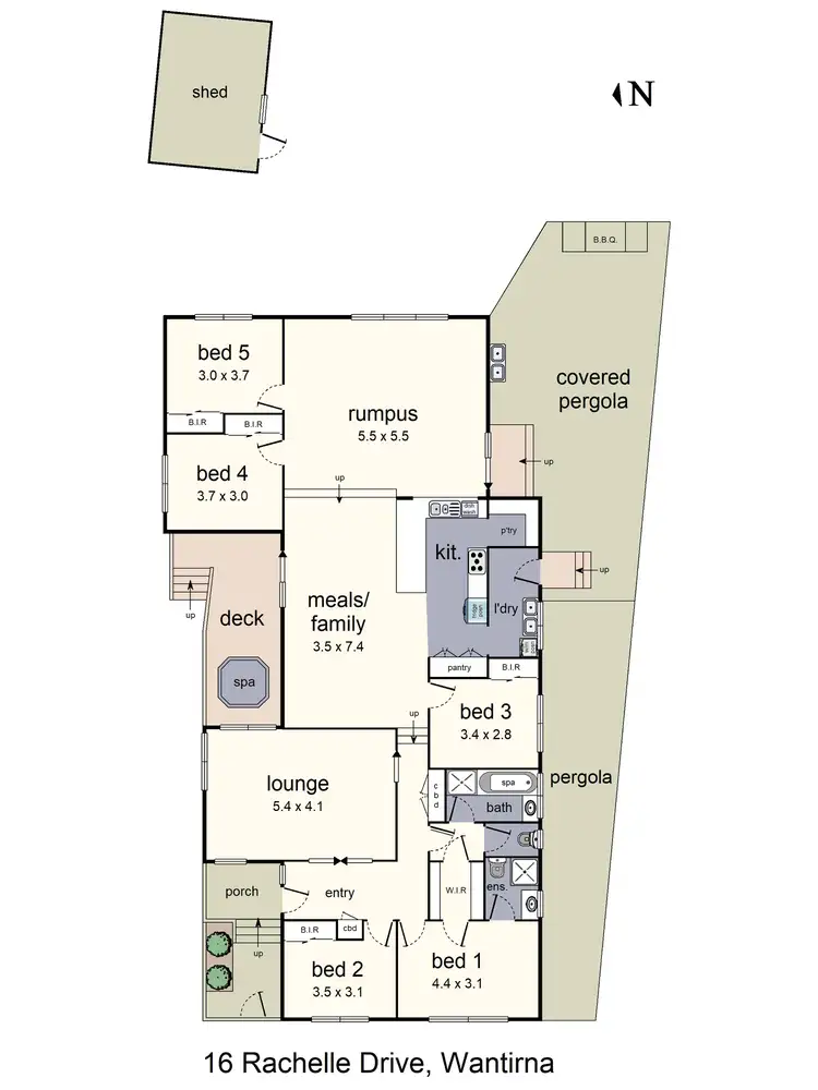 Floorplan of Homely house listing, 16 Rachelle Drive, Wantirna VIC 3152