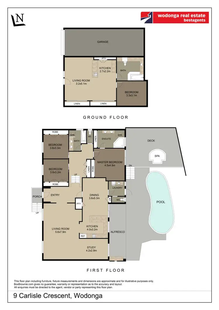 Floorplan of Homely house listing, 9 Carlisle Crescent, Wodonga VIC 3690