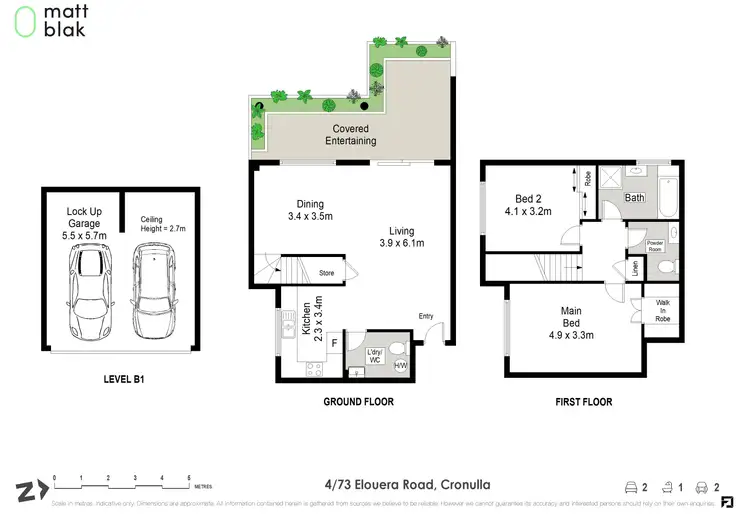 Floorplan of Homely apartment listing, 4/73 Elouera Road, Cronulla NSW 2230
