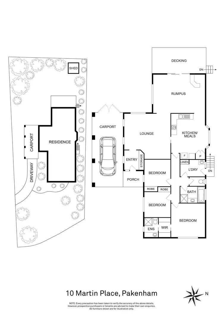 Floorplan of Homely house listing, 10 Martin Place, Pakenham VIC 3810
