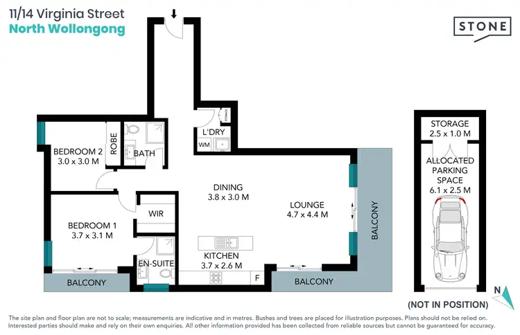 Floorplan of Homely apartment listing, 11/14 Virginia Street, North Wollongong NSW 2500