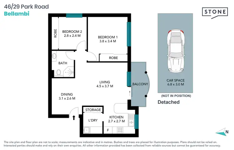 Floorplan of Homely unit listing, 46/29 Park Road, Bellambi NSW 2518
