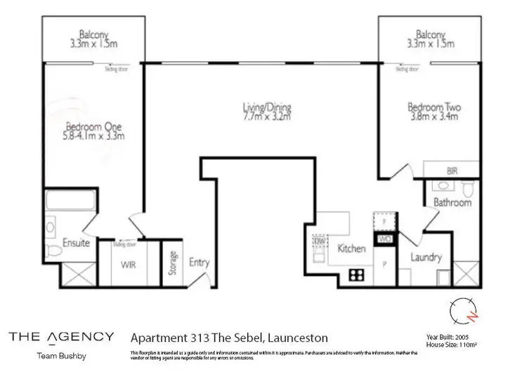 Floorplan of Homely unit listing, 313/12-14 St John Street, Launceston TAS 7250