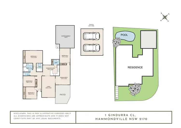 Floorplan of Homely house listing, 1 Gindurra Close, Hammondville NSW 2170