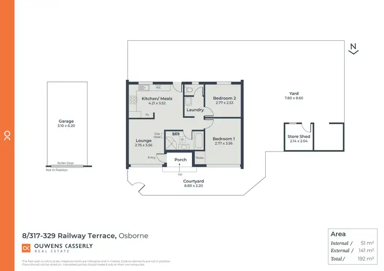 Floorplan of Homely unit listing, 8/317-329 Railway Terrace, Osborne SA 5017