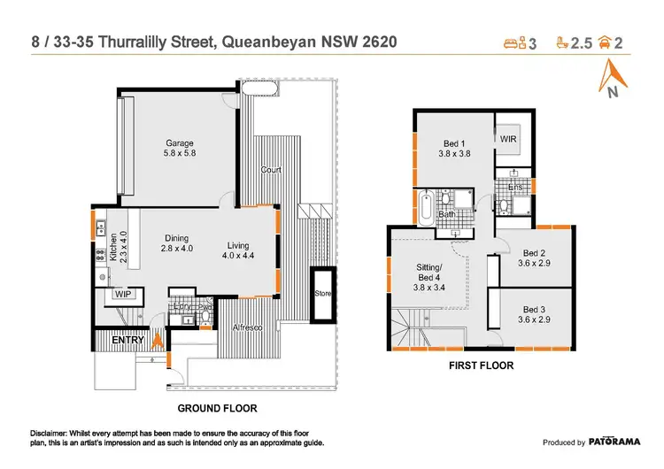 Floorplan of Homely apartment listing, 8/33 Thurralilly Street, Queanbeyan East NSW 2620