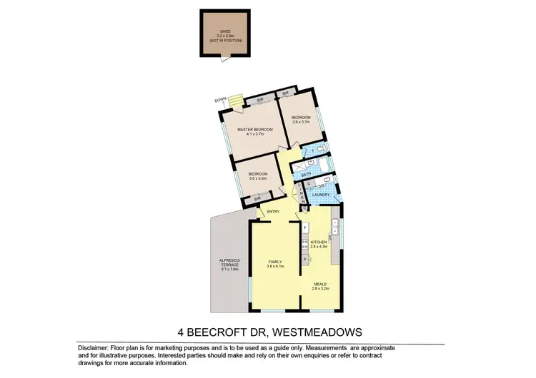 Floorplan of Homely house listing, 4 Beecroft Drive, Westmeadows VIC 3049