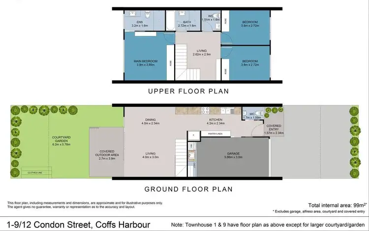 Floorplan of Homely townhouse listing, 2/12 Condon Street, Coffs Harbour NSW 2450