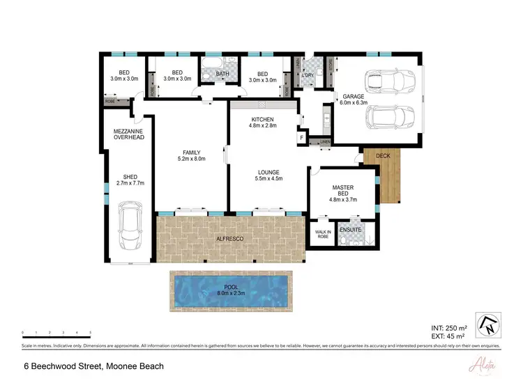Floorplan of Homely house listing, 6 Beechwood Place, Moonee Beach NSW 2450
