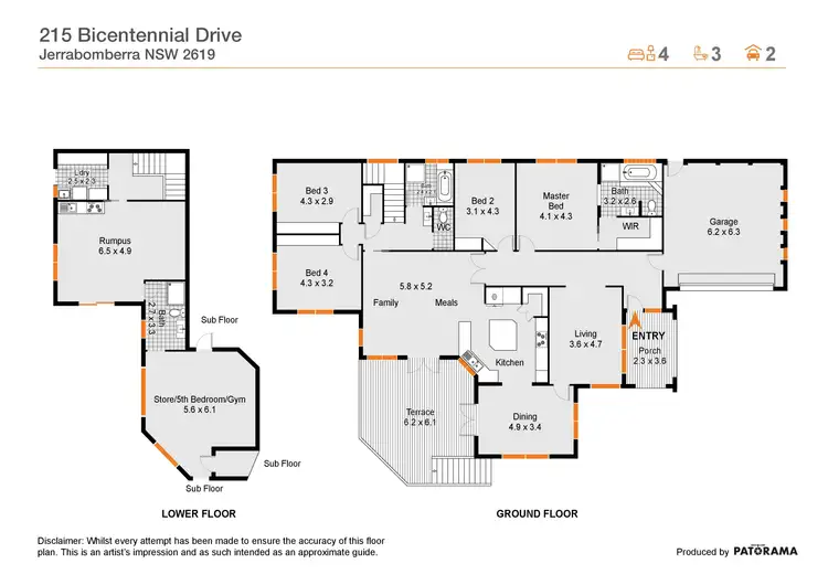 Floorplan of Homely house listing, 215 Bicentennial Drive, Jerrabomberra NSW 2619