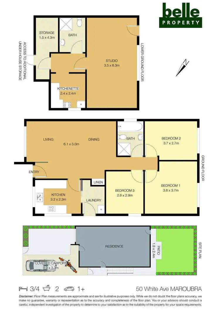 Floorplan of Homely house listing, 50 White Avenue, Maroubra NSW 2035