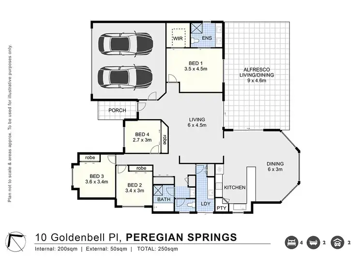 Floorplan of Homely house listing, 10 Goldenbell Place, Peregian Springs QLD 4573